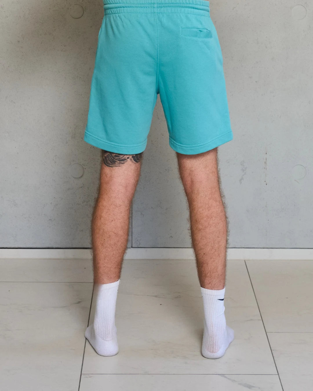 FitMind Essential Shorts | Teal Monstera