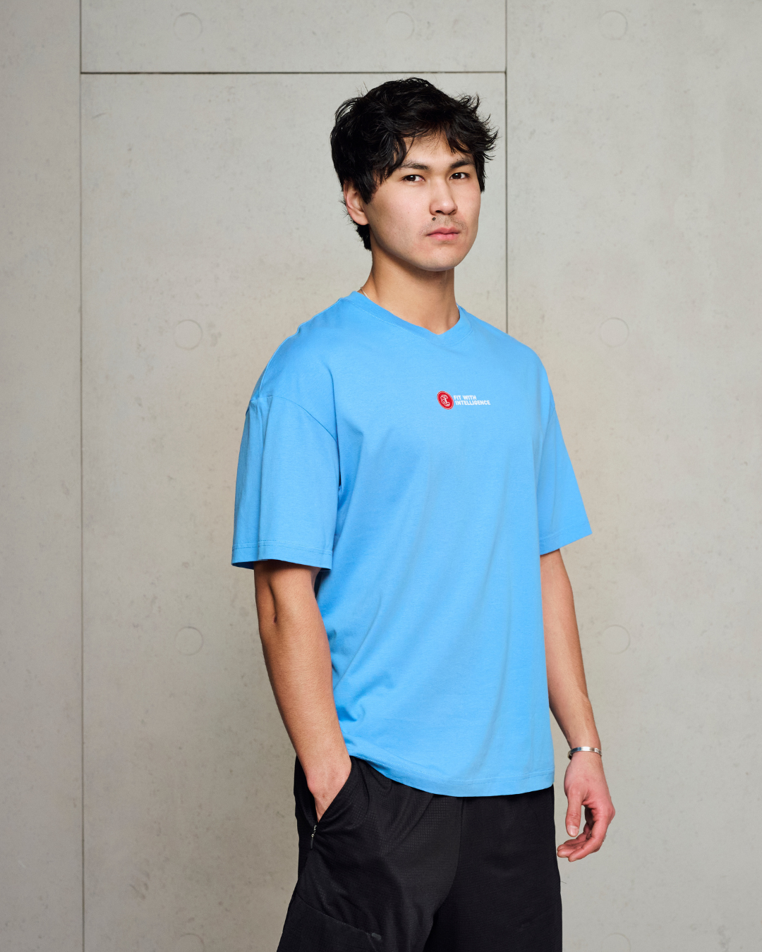 FitMind Noun Tee | Azure Blue