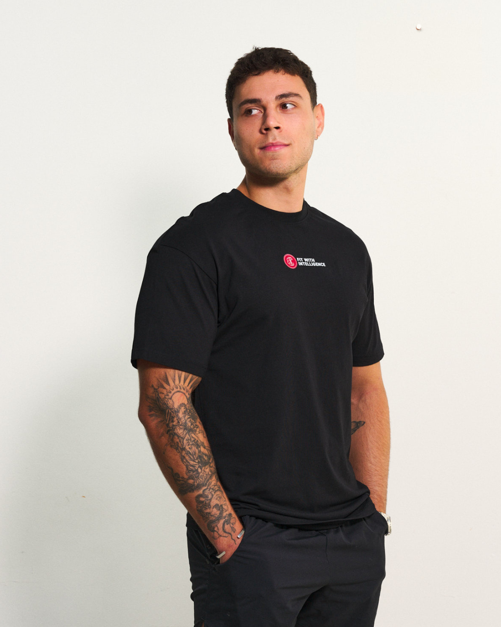 FitMind Athlete Tee | Midnight Black