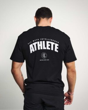 FitMind Athlete Tee | Performance Edition | Midnight Black