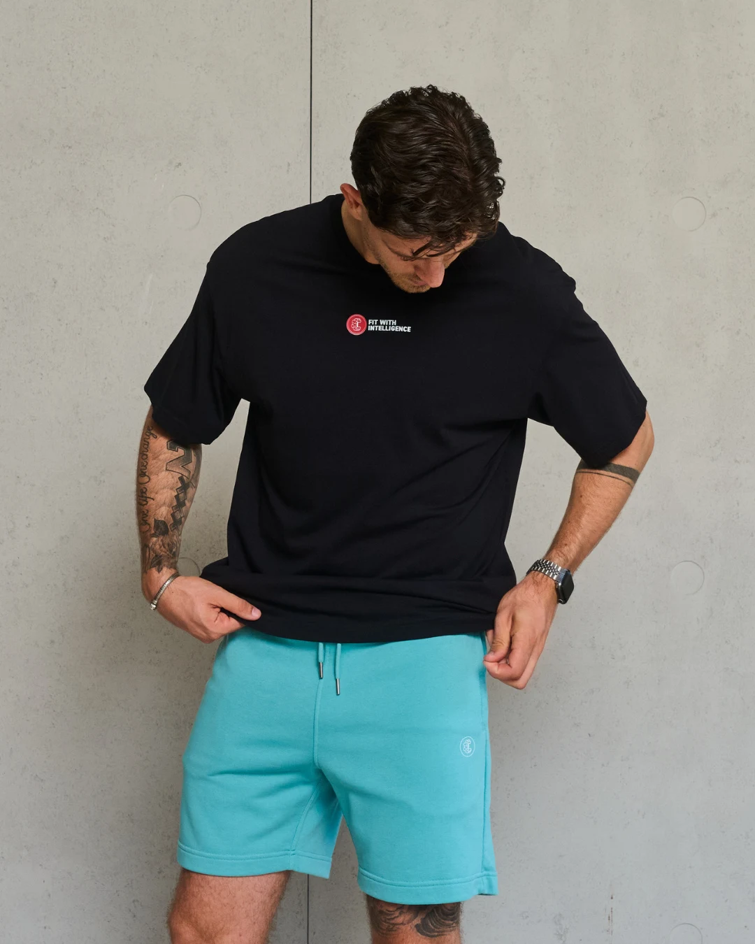 FitMind Essential Shorts | Teal Monstera - Afbeelding 3