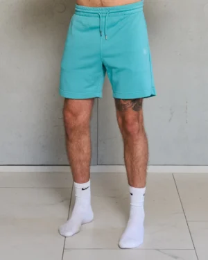 FitMind Essential Shorts | Teal Monstera